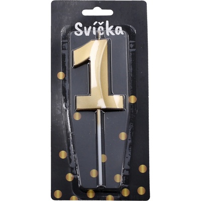 Wiky Párty svíčka číslo 1 zlatá – Zbozi.Blesk.cz