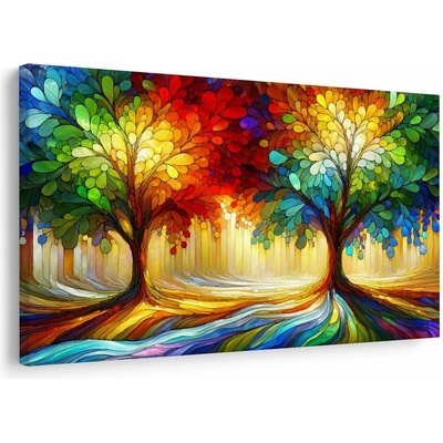Obraz barevný strom života v lese - 60x40