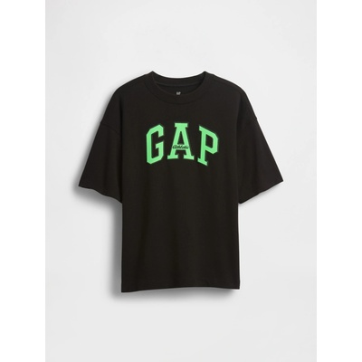GAP dětské oversize tričko Heavyweight Athletic Logo černá