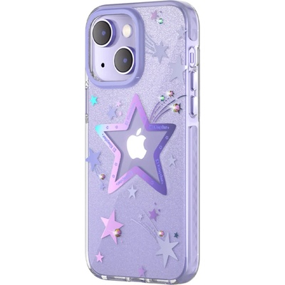 Kingxbar Кейс Kingxbar Heart Star Series за iPhone 14 Plus, лилав (6959003508423)