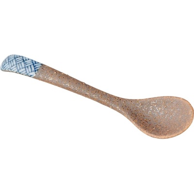 Mij Jídelní lžíce BASKETWEAVE 12,5 cm modrá keramika