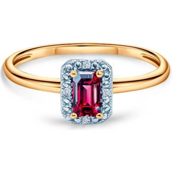 SAVICKI Годежен пръстен Savicki: двуцветно злато, рубин, диаманти