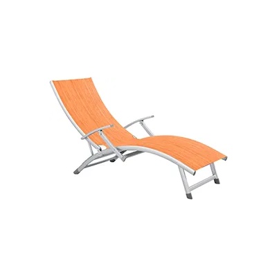 Horecano Hg-Алуминиев шезлонг с подл. 40549Т-А ОРАНЖ. (ld-1540) (019502)