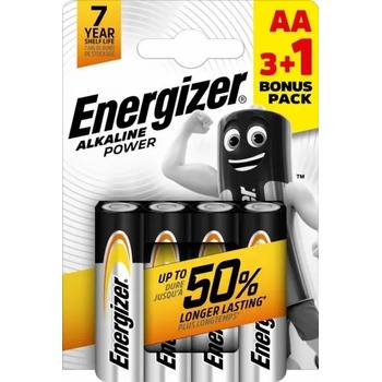 Image 1 of Energizer АЛКАЛНИ БАТЕРИИ enr alkaline power aa 3+1 chp4 energizer (e300806400)