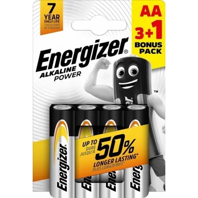 Energizer АЛКАЛНИ БАТЕРИИ enr alkaline power aa 3+1 chp4 energizer (e300806400)