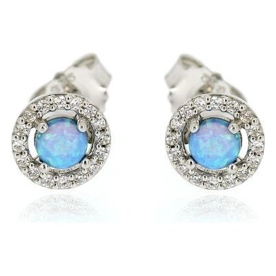 Zlatnictví U Kostela náušnice s modrým opálem 304731607