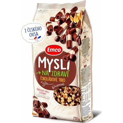 Emco Mysli na Zdraví Chrumkavé čokoládové trio 750 g