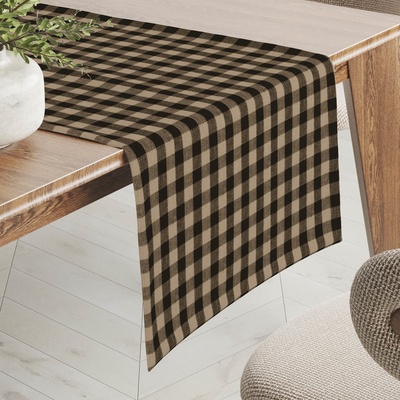 Biante bavlna behúň Olivia OL-019 Hnedo-béžová kocka malá 20x160 cm