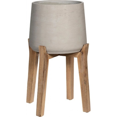 Pottery Pots Květináč Patt s vysokými nohami barva starošedá 18,5 cm ⌀ 19 x 43.5 cm