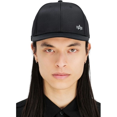 Alpha Industries Metal Label Cap black/metalsilver čierna/strieborná