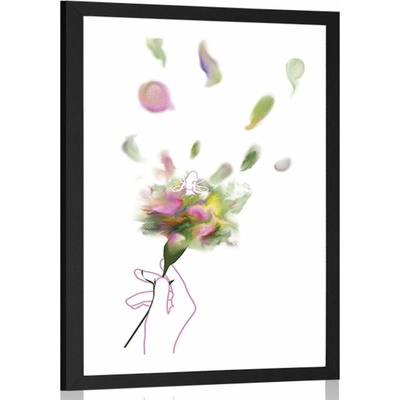 Plakát s paspartou květinová víla - 40x60 no frame