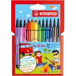 STABILO Комплект флумастери, Stabilo, Pen 68 Mini, 12 цвята (ST668/12)