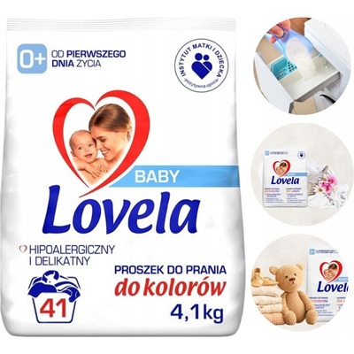 Lovela Hypoalergénny prací prášok pre bábätká 0+ na farebnú bielizeň 4,1 kg