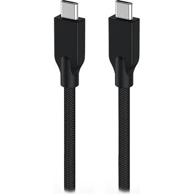 Genius 325900064 nabíjecí ACC-C2CC-3A, USB-C na USB-C, 3A, PD60W, opletený, 150cm, černý