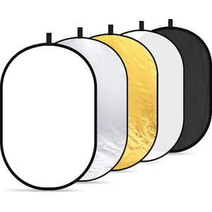 NEEWER 5 in 1 Reflector 24"x36"/60x90cm Light Reflector for Photography, Portable Foldable Multi Disc with Bag - Translucent, Silver, Gold, Black, White Diffuser for Studio and Outdoor Lighting - 88008128 (8