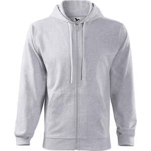MALFINI Malfini trendy zipper 410 / Дълго яке тип кенгуру с качулка - светлосив меланж xxxl (4100318)
