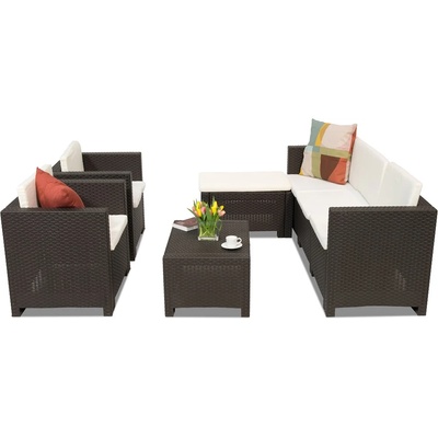 BICA Мебели за отдих от техноратан Colorado Relax Corner 6кафяв Bica (BCCOLLCOR6BR)