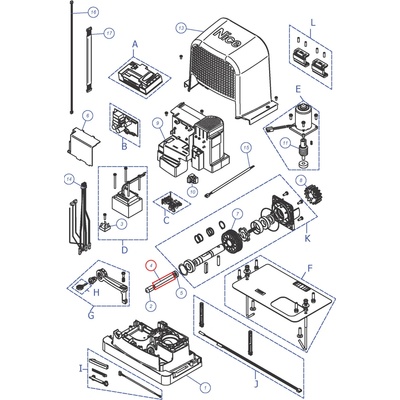 PD2189A0001 Hriadeľ odblokovacia RO600, RBS