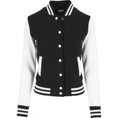 Urban Classics College Jacket čierno-biela