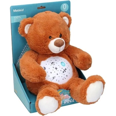 Плюшена играчка Мече с проектор и музика, кафяво, 30 см (f082060-1)