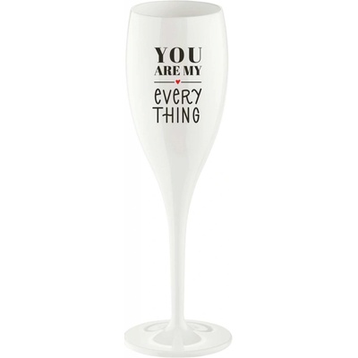 Koziol Sklenička CHEERS bílá s potiskem you are my every thing 100 ml