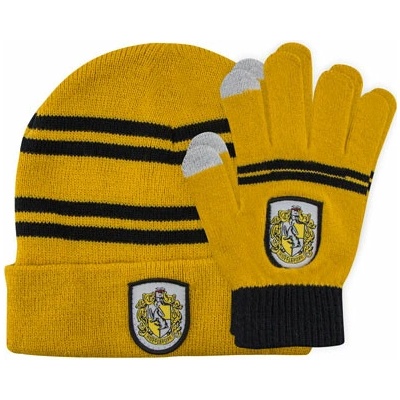Distrineo Set detská čiapka a rukavice Harry Potter Hufflepuff/Bifľomor