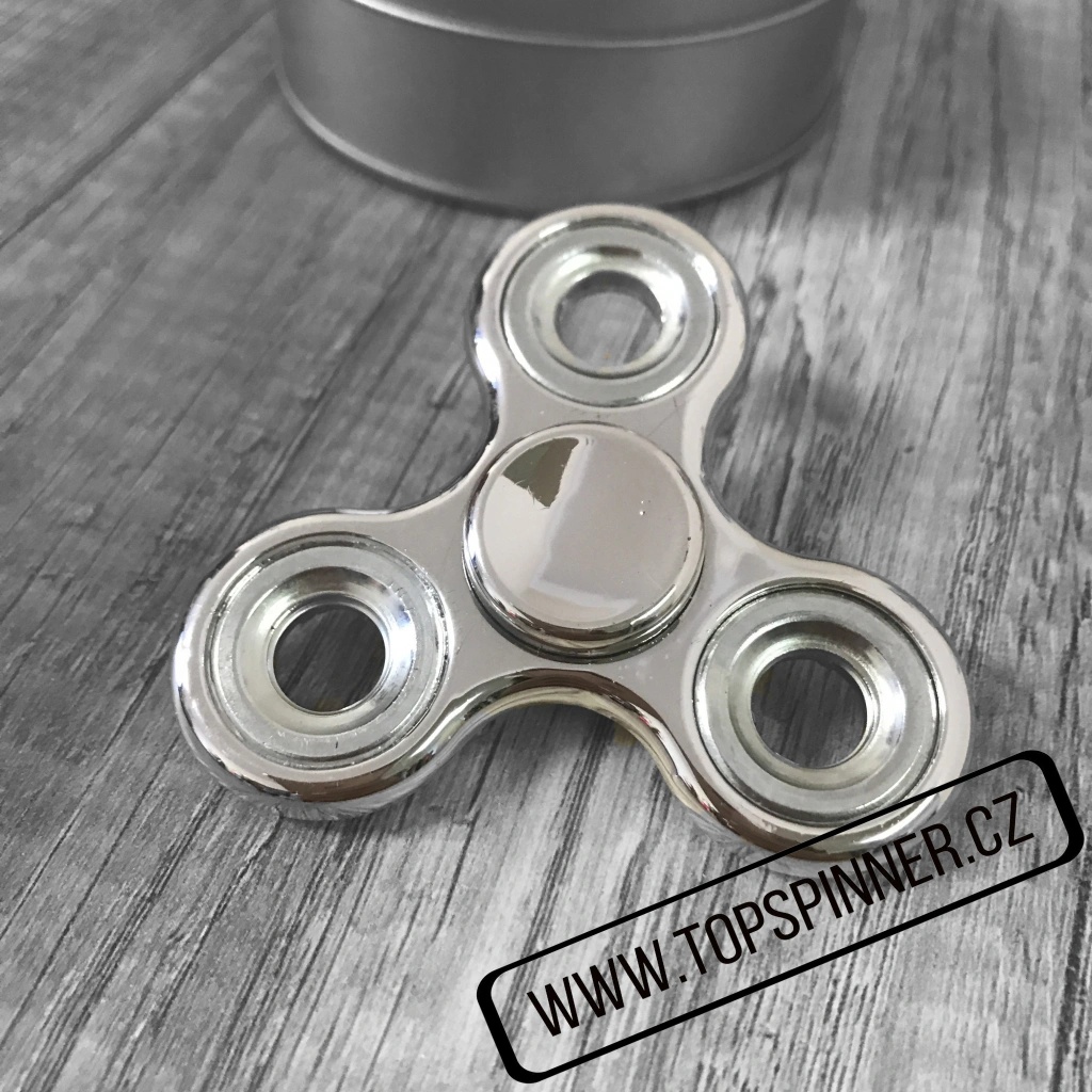 Fidget spinner kovový stříbrný