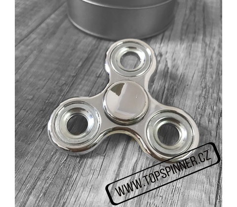 Fidget spinner kovový stříbrný