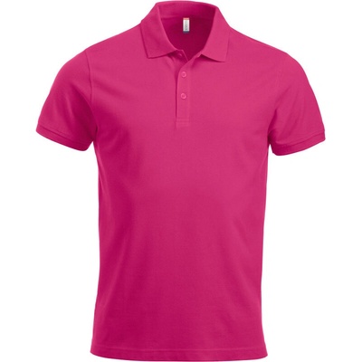 Clique polokošile Classic Lincoln S/S těžká bavlna krátký rukáv pánská COT678244asw00-bright cerise