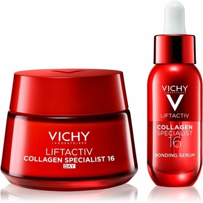 Vichy Liftactiv Collagen Specialist 16 posilujúce sérum s kolagénom 30 ml + Vichy Liftactiv Collagen Specialist 16 Day obnovujúci liftingový krém proti vráskam 50 ml