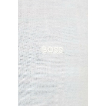 HUGO BOSS Вълнен пуловер boss мъжки в бяло от лека материя (50476363)