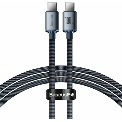 Baseus CAJY000601 Crystal Shine Series, USB-C - USB-C 100W, 1,2m, černý