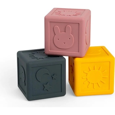Bigjigs Toys Silikonové senzorické kostky