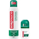 Borotalco Комплект Original- Спрей дезодорант и Рол-он, 150 + 50 ml - baby