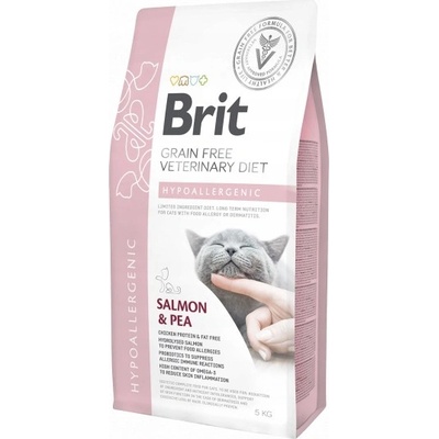 Brit VET Hypoallergenic losos hrách 5 kg