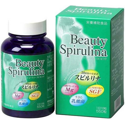 Japan Algae Beauty Spirulina (спирулина, млечно-кисели бактерии + магнезий) 550 таблетки | Japan Algae (925481 ALGA JAPAN)