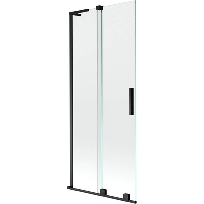 Mexen Velar L преграда за вана 2-крилна плъзгаща се 80 x 150 cm, прозрачна, черна - 896-080-003-01-70 (896-080-003-01-70)