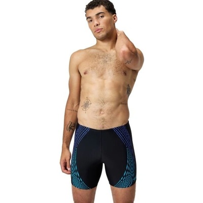 Speedo Duo logo print pánské plavky černé