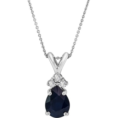 Eppi Zlatý prívesok so zafírovou slzou a diamantmi Frida P31567