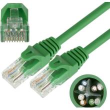 NEKU 3712403038Z UTP, patch, 2x RJ45 CAT6, 0,5m, zelený