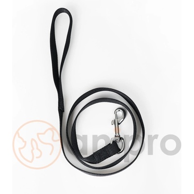 Miazoo Миазоо - Повод за кучета , изкуствена лента 1.5/120 см. черен