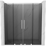 Mexen Velar L Duo плъзгаща се душ врата 180 см, графит, бяло - 871-180-003-42-20 (871-180-003-42-20)