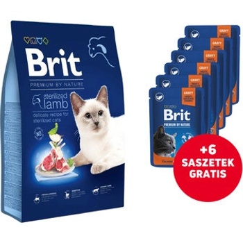 Brit Premium by Nature Cat Sterilized Lamb 8 kg