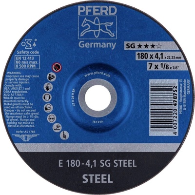 Pferd E 180-4,1 Brúsny kotúč lomený 180 x 22.23 mm 62217426 10 ks