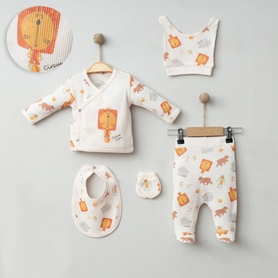 5-dílná kojenecká souprava s vaflovou texturou Lev Oblečení pro miminka