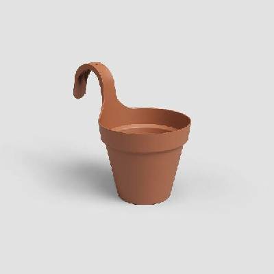 Artevasi Květináč CAPRI balkonový 20cm plast hnědá terracotta