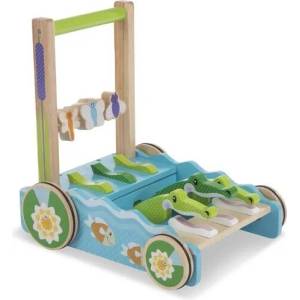 Melissa & Doug - Дървена проходилка със звуци - Алигатори Проходилка