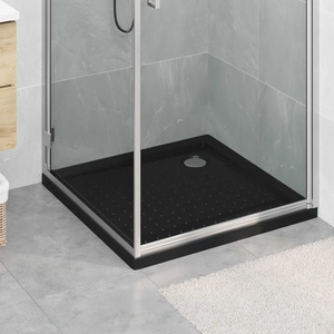 vidaXL Основен трей за душ с точки 80 x 80 x 4 cm ABS Черно (42033515)
