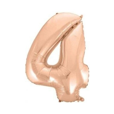 GoDan Číslice "4" rosegold 92cm fóliový balónek
