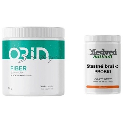 Orin Fiber gut complex čierna ríbezľa 311 g a Medveď natural Šťastné bruško 50 g